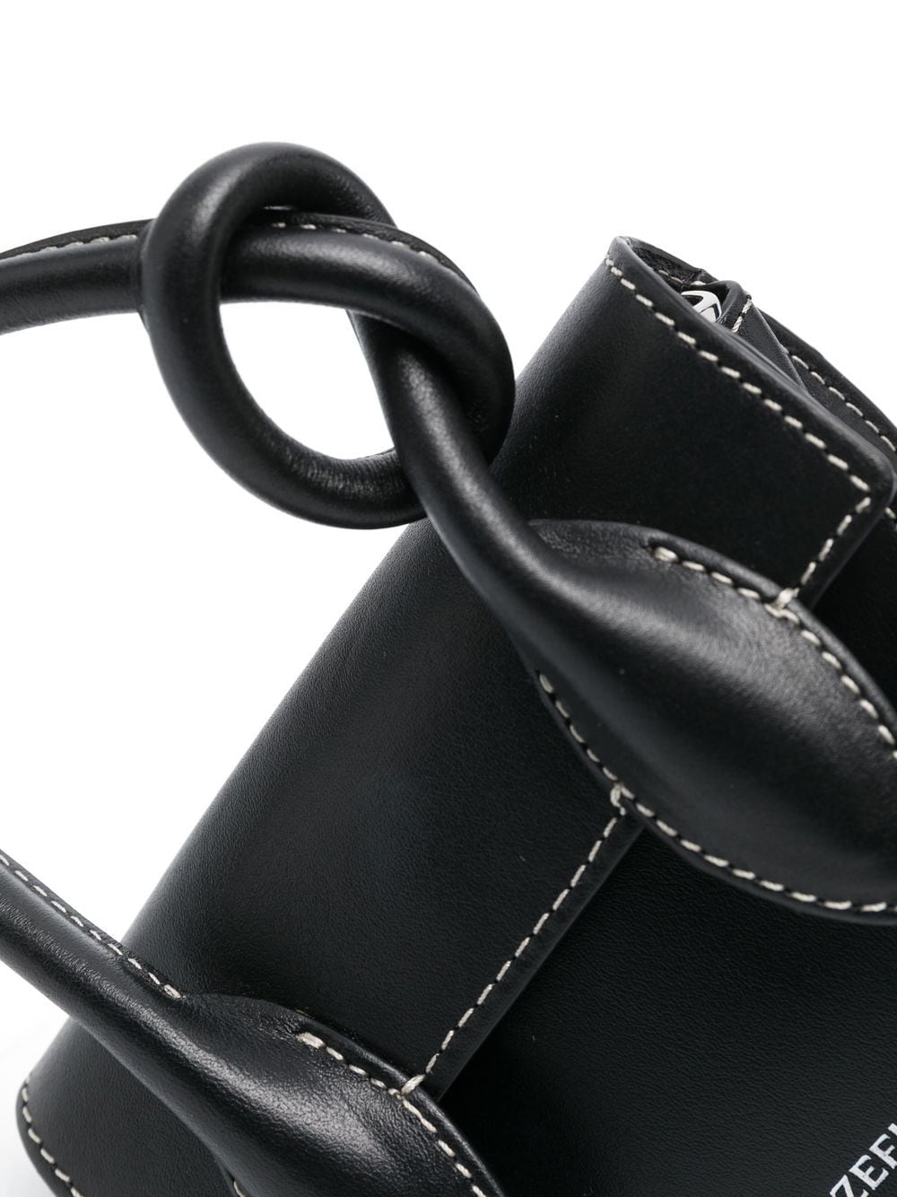 Shop Yuzefi Mini Pretzel Shoulder Bag In Black
