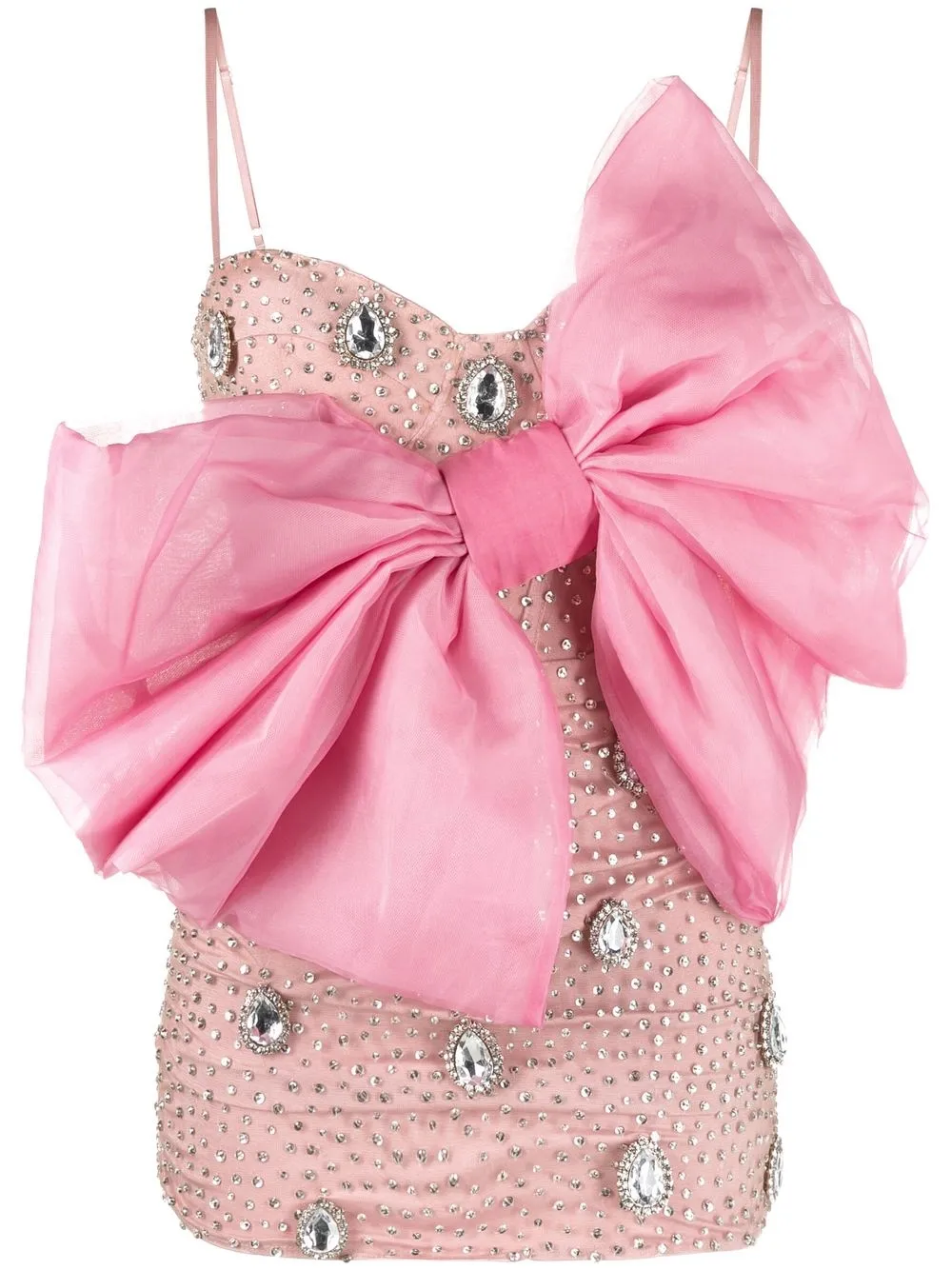 

Loulou bow-embellished mini dress - Pink