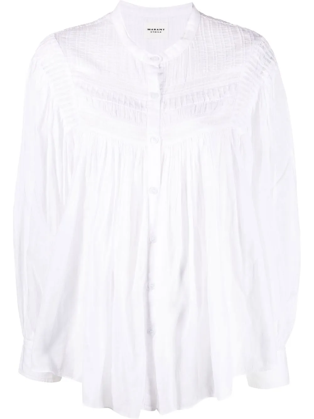 

Isabel Marant Étoile band-collar organic cotton shirt - White