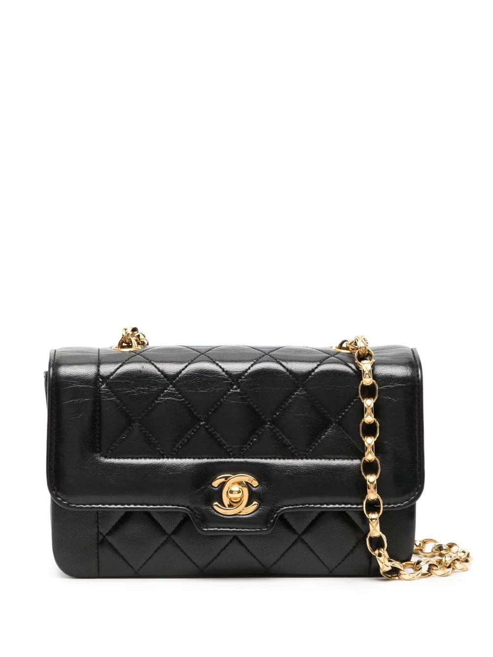 

Chanel Pre-Owned 1990 Diana mini crossbody bag - Black