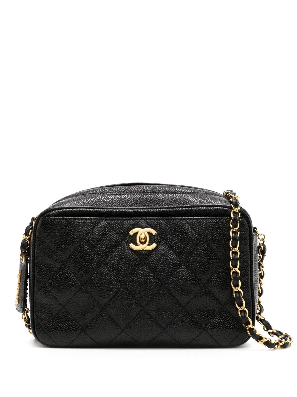 

CHANEL Pre-Owned 1995 CC Turn-lock diamond-quilted crossbody bag - Black