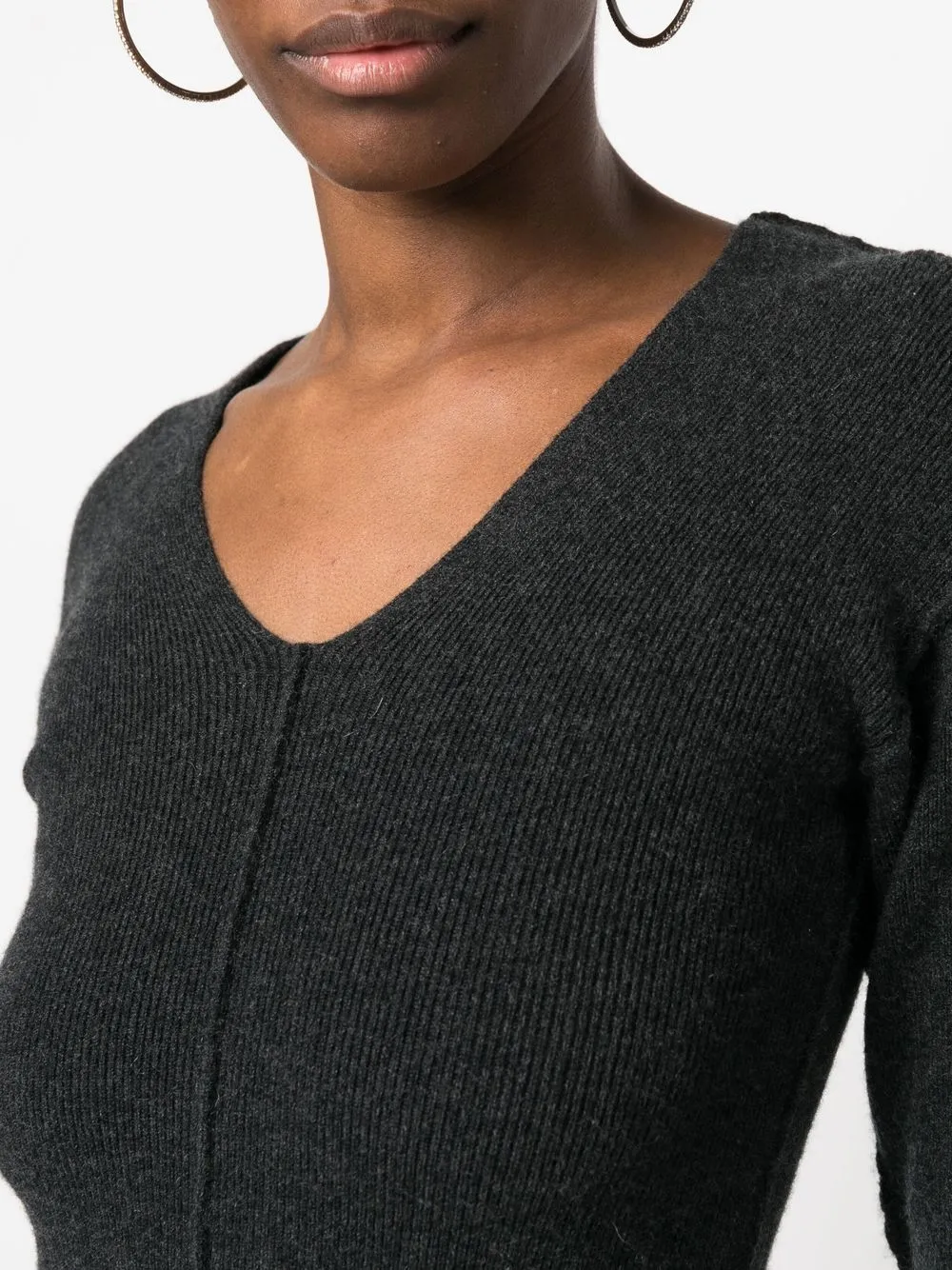 EXTREME CASHMERE FINE-RIBBED LONG-SLEEVE TOP