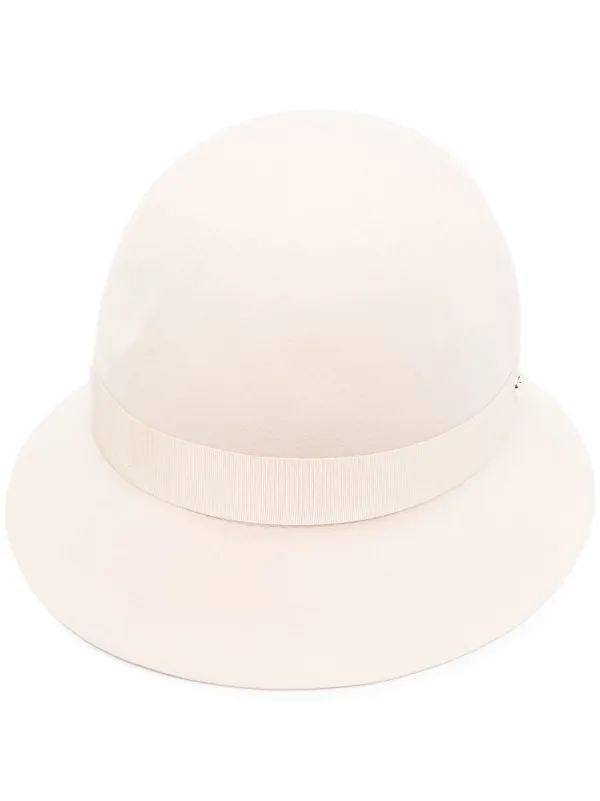 Helen Kaminski ribbon trim Felt Sun Hat Neutrals FARFETCH PH