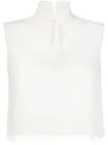 SHIATZY CHEN lace-trim mulberry-silk vest - White