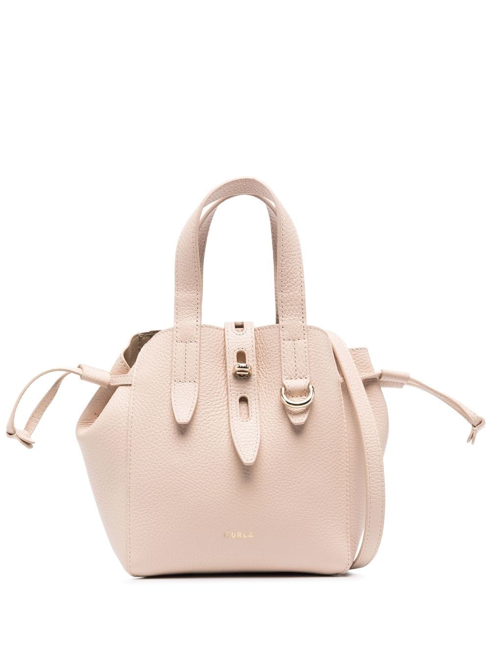 Furla Net Leather Tote Bag In Pink