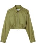 Proenza Schouler White Label cropped zipped bomber jacket - Green