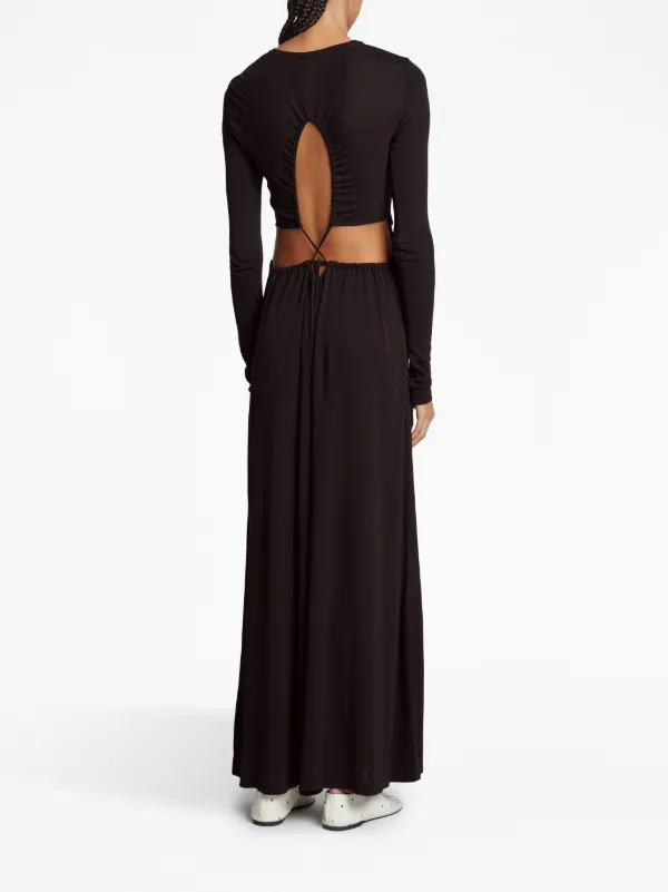 proenza schouler open back dress Selena Twist Back Dress in Matte Viscose Crepe