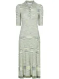 Proenza Schouler White Label Space Dye ribbed-knit polo dress - Blue