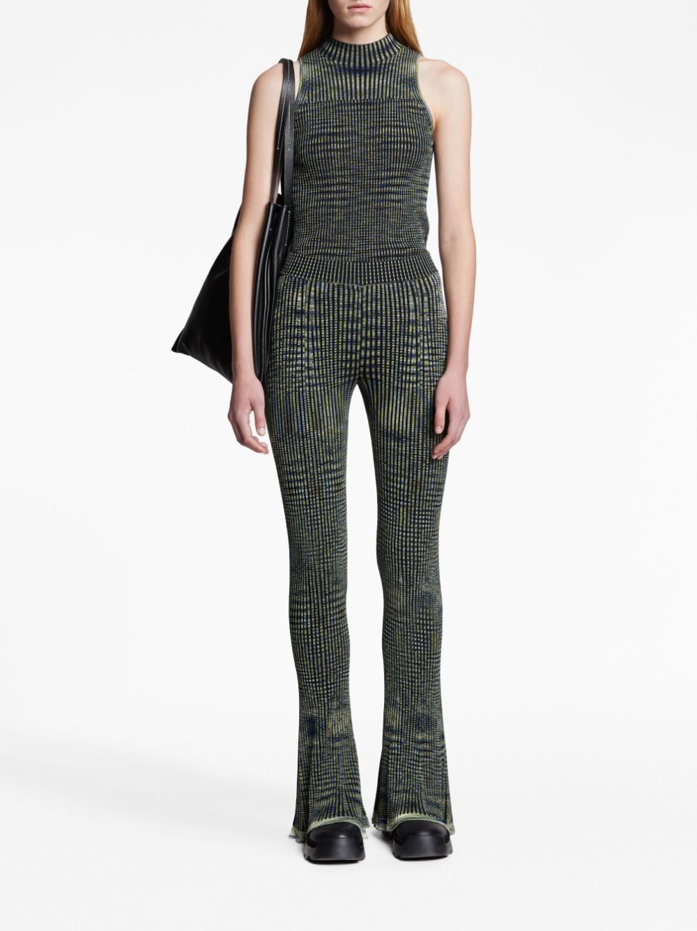 Image 2 of Proenza Schouler White Label Space Dye ribbed-knit trousers