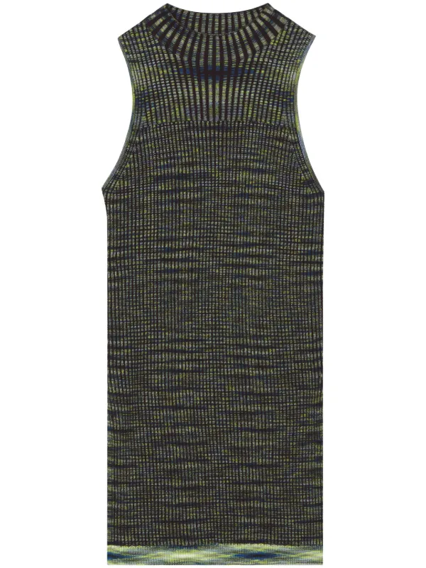 Proenza Schouler White Label Space Dye ribbed-knit Top | Blue