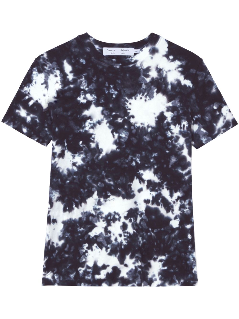 proenza schouler white label t-shirt en coton à effet tie-dye - noir