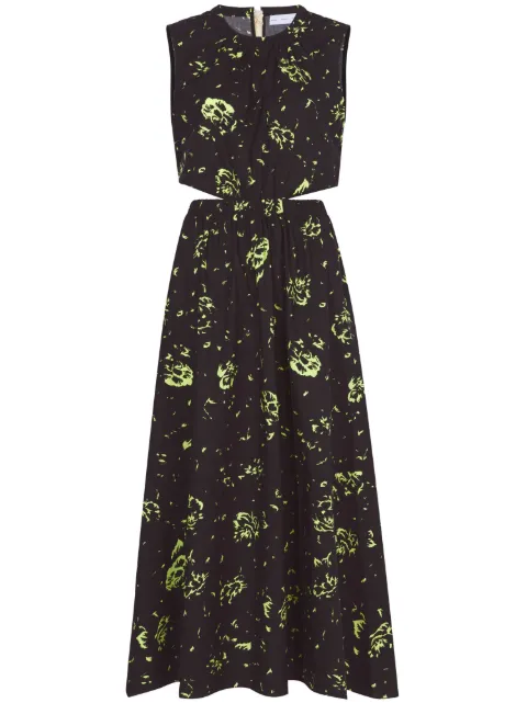 Proenza Schouler White Label Poplin Cutout Midi Dress