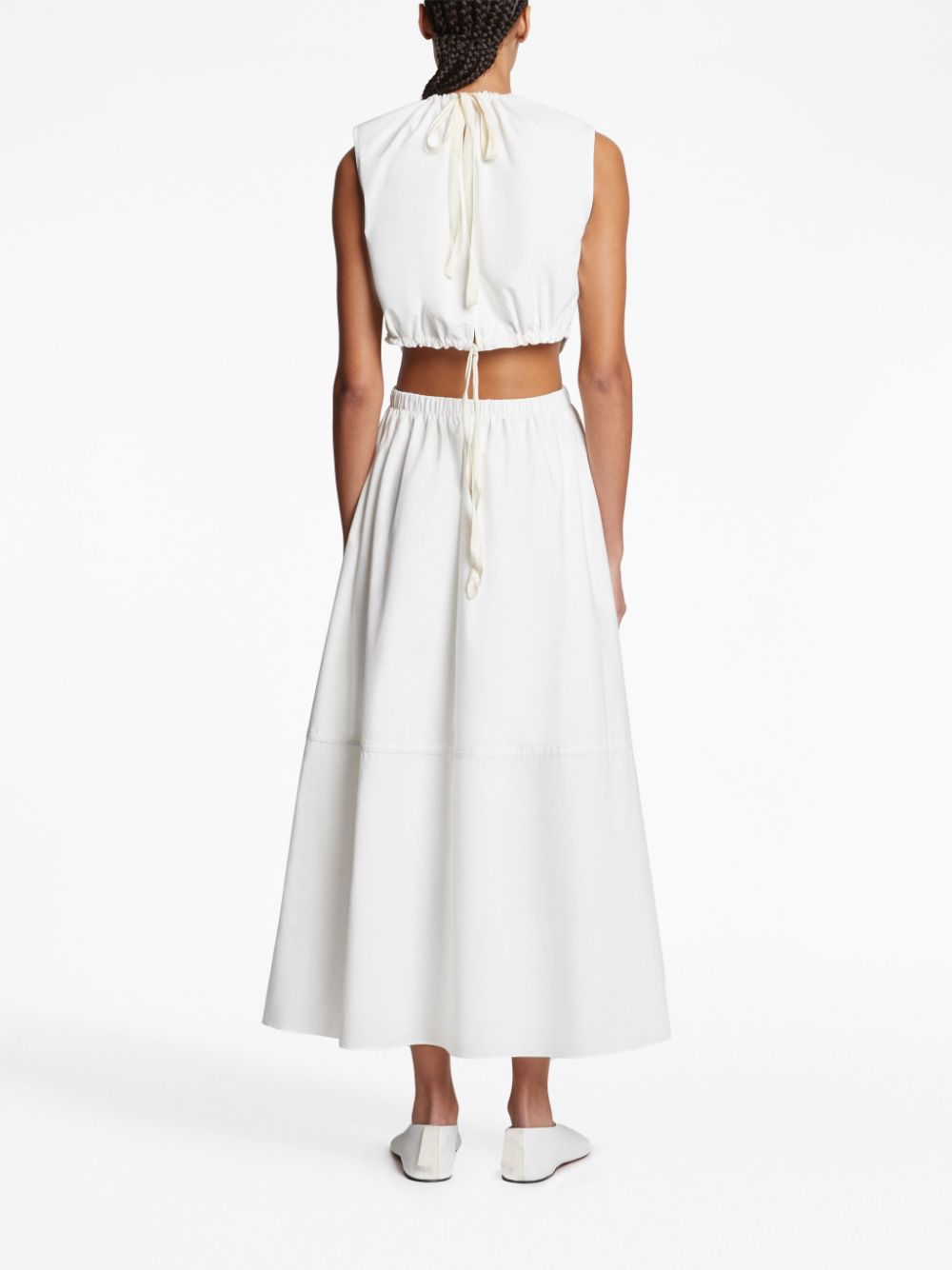 Find best deals Proenza Schouler White Label cut-out poplin midi dress Women