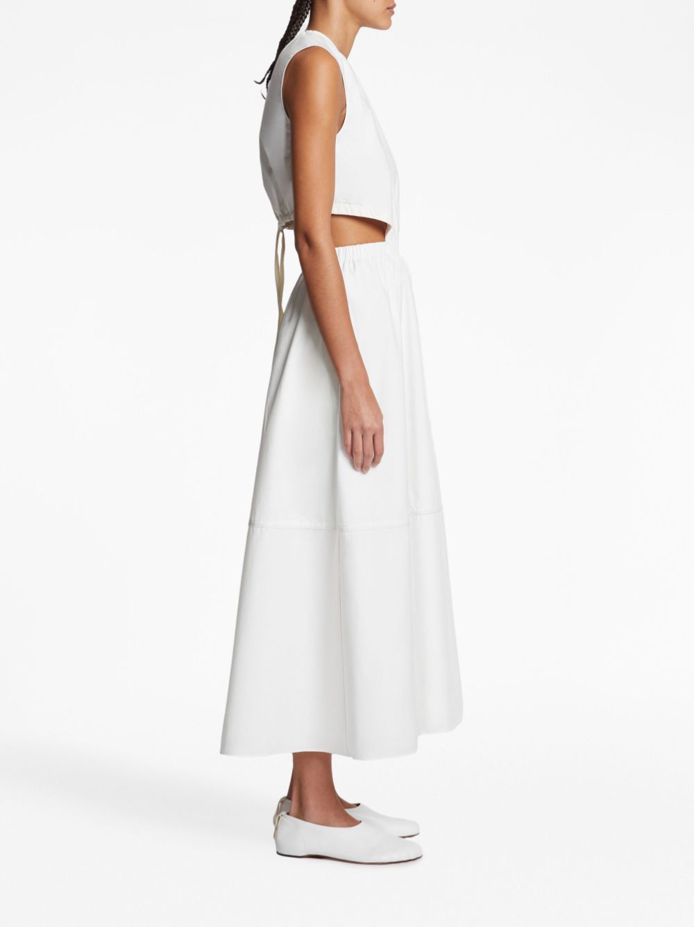 Find best deals Proenza Schouler White Label cut-out poplin midi dress Women