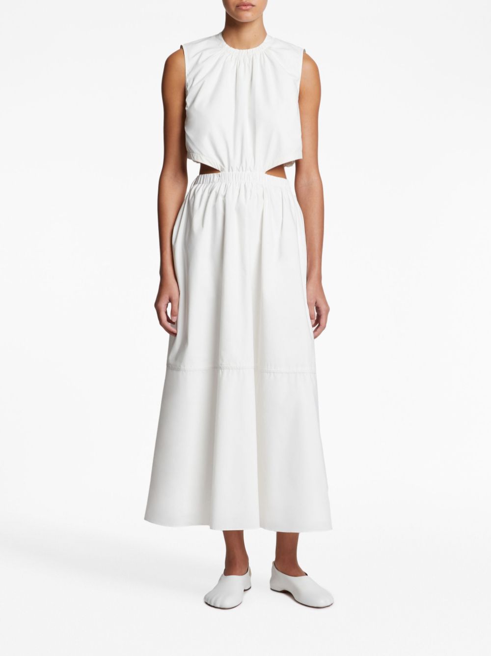 Proenza Schouler White Label cut-out poplin midi dress