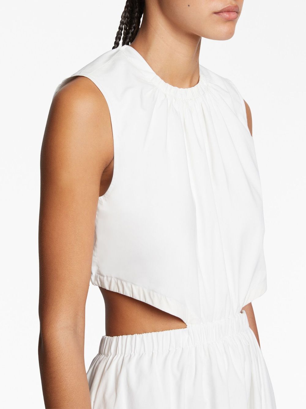 Find best deals Proenza Schouler White Label cut-out poplin midi dress Women