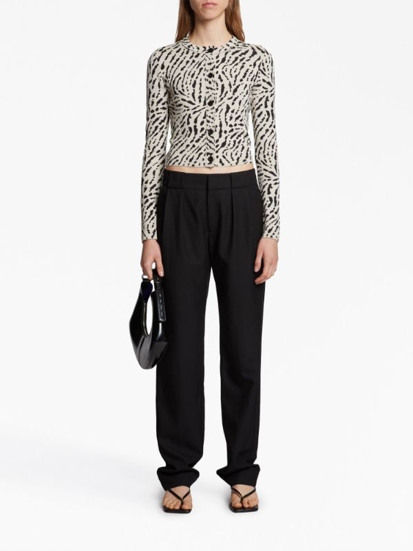 Proenza Schouler White Label animal print Jacquard Cardigan Farfetch