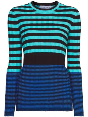 Proenza Schouler White Label stripe print long sleeve Jumper