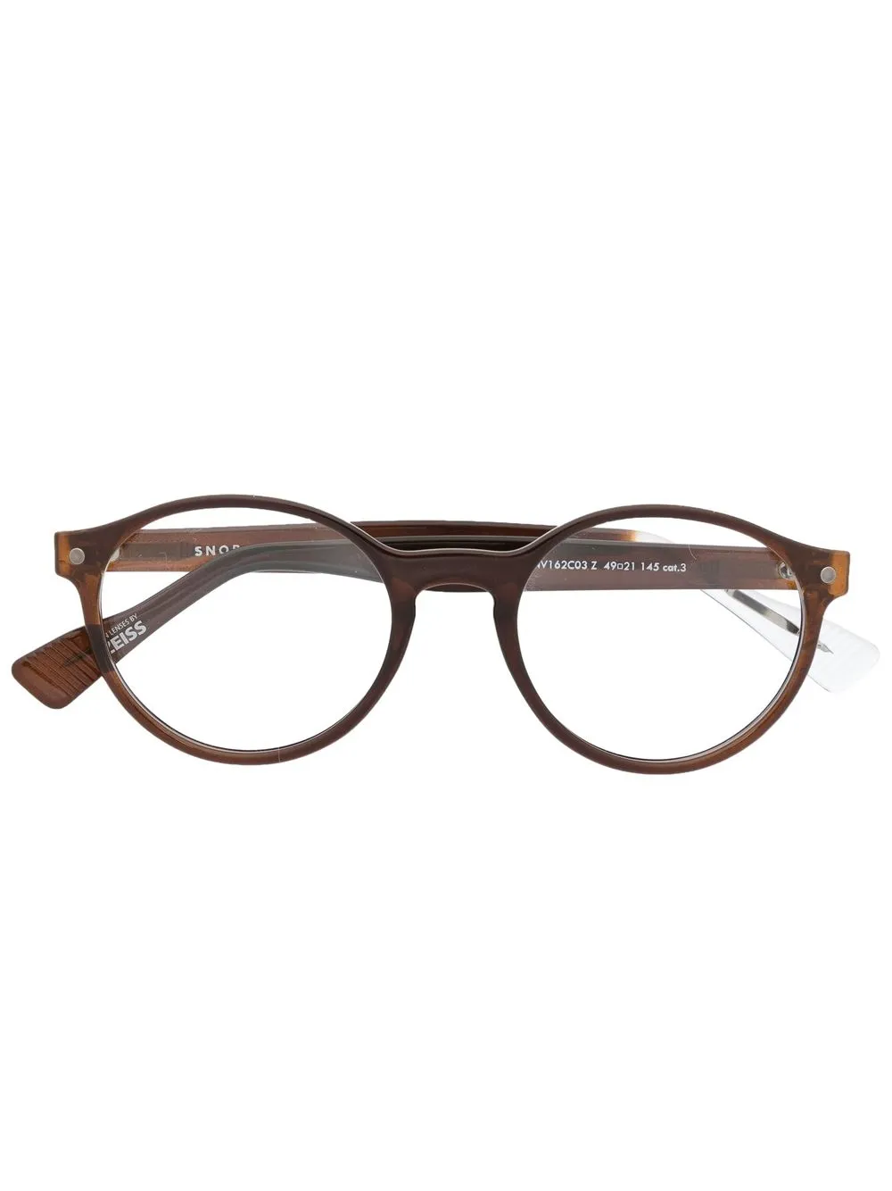 

Snob round-frame optical glasses - Brown