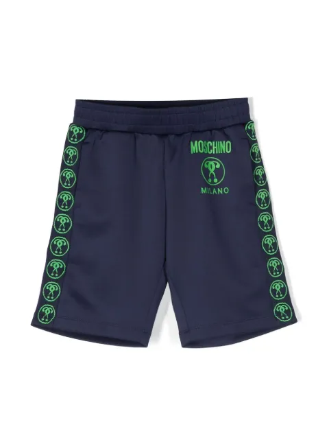 Moschino Kids shorts deportivos con logo estampado 