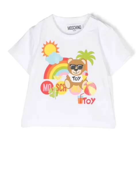 Moschino Kids Teddy Bear cotton T-Shirt 