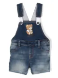 Moschino Kids Teddy Bear denim dungarees - Blue