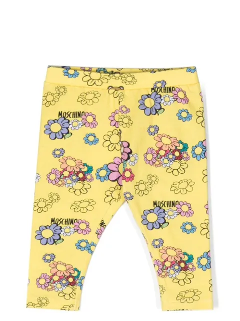 Moschino Kids ليغينغ بطبعة زهور وتيدي
