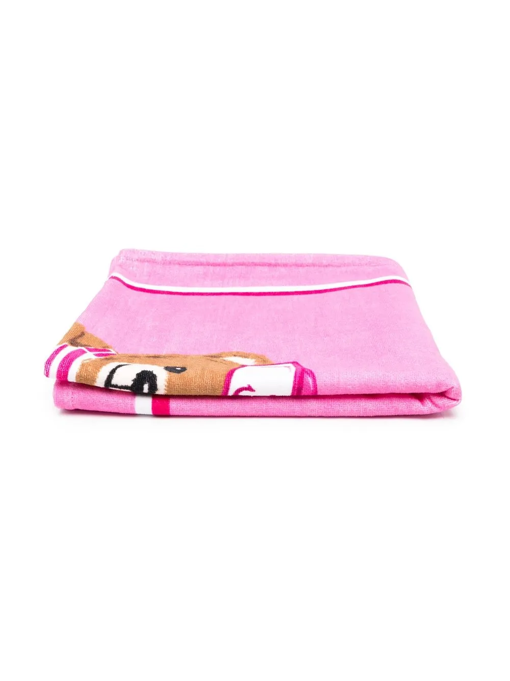 Moschino Teddy Logo-print Beach Towel In Pink