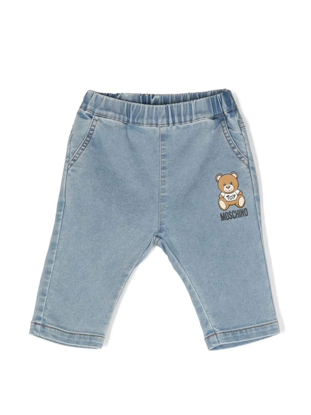 

Moschino Kids leggins de mezclilla con motivo Teddy Bear - Azul