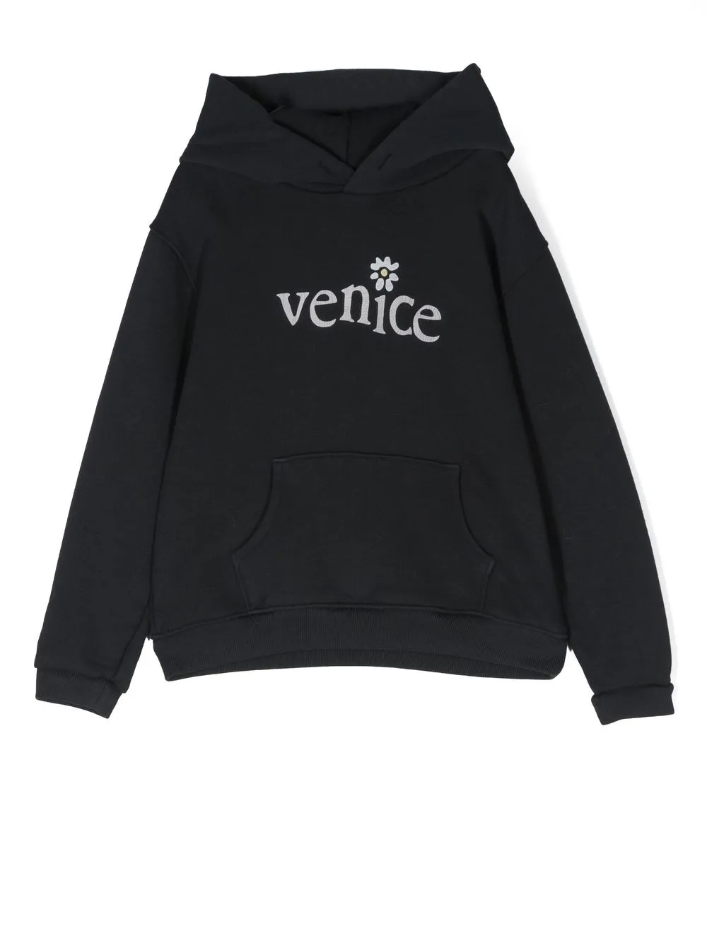 Erl Kids' Venice Fleece Hoodie In Black