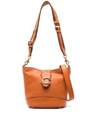 Lauren ralph lauren cornwall shop pebbled leather bucket crossbody