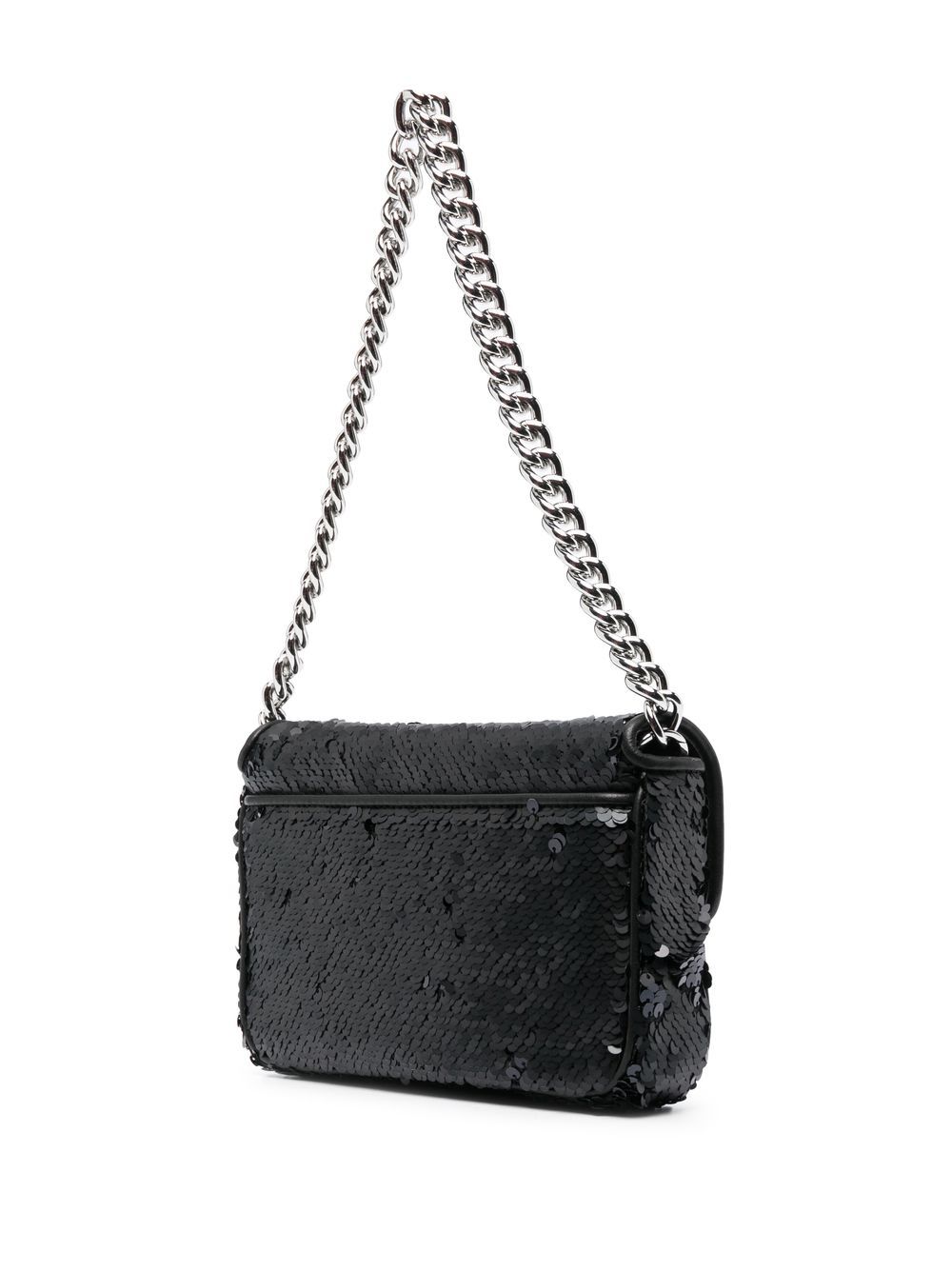 Shop Marc Jacobs The Sequin J Marc Shoulder Bag In Black