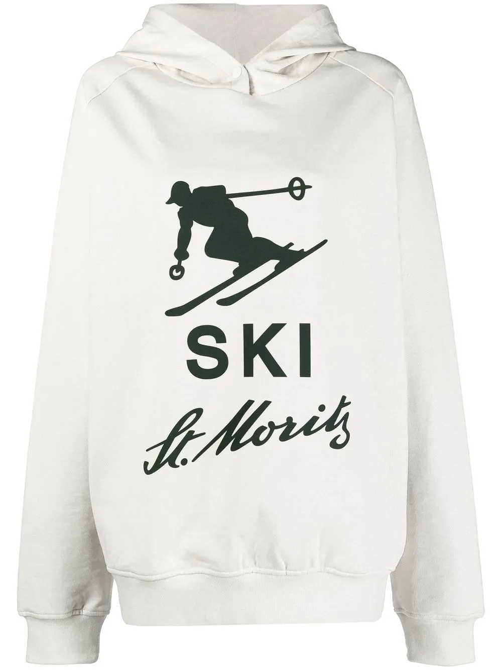 

Bally Ski graphic-print cotton hoodie - Grey