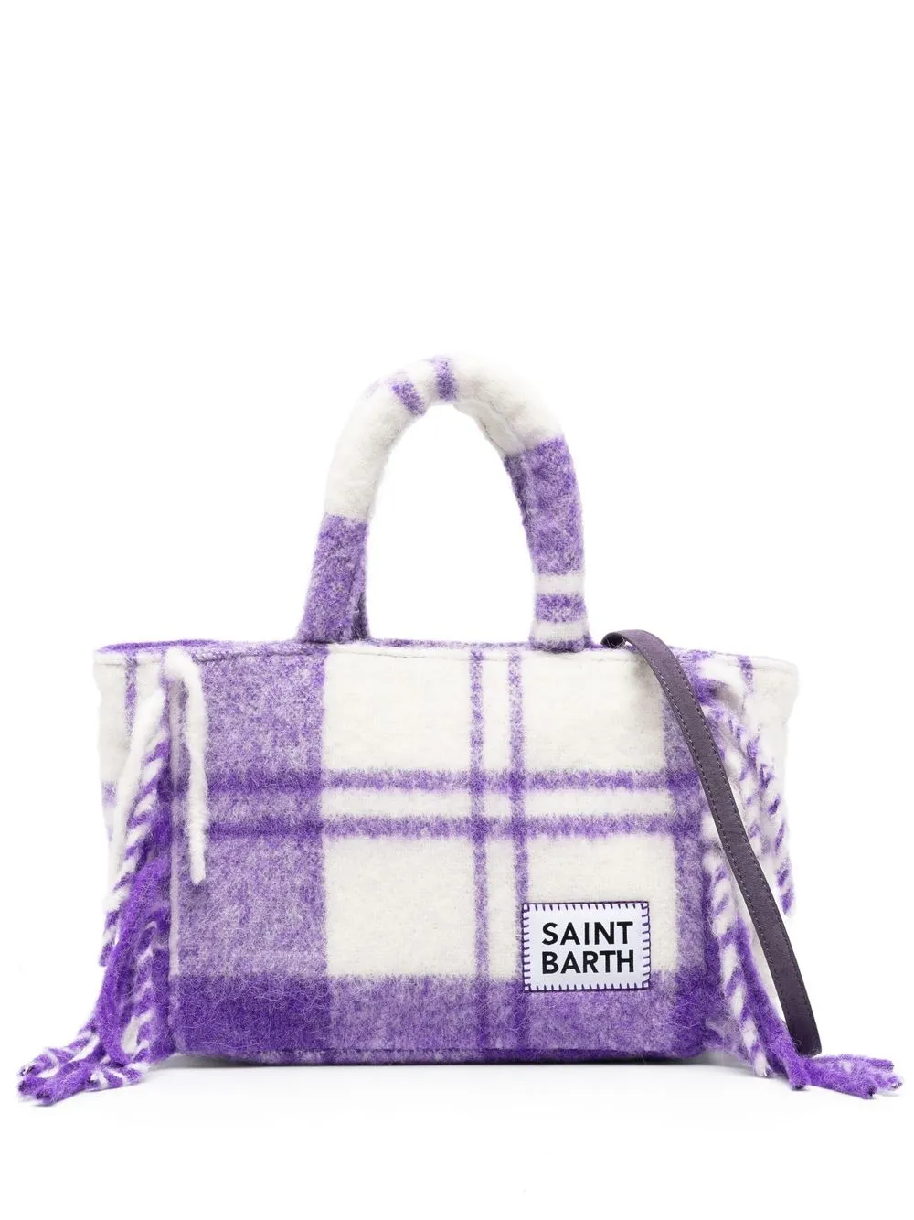 

MC2 Saint Barth Colette Blanket fringed tote bag - White