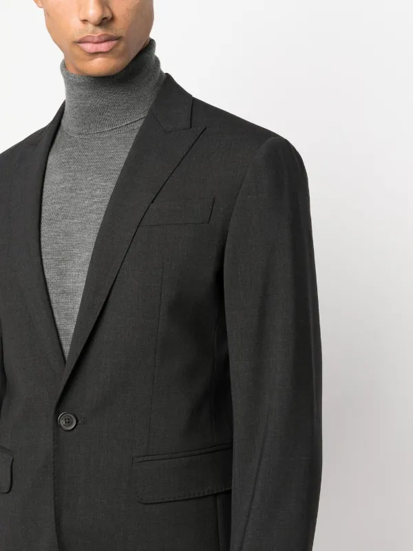 【送料&関税込】Dsquared2 Single Breasted Logo Plaque Blazer DSQUARED2 logo-plaque single-breasted Blazer | Black | FARFETCH