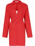 Proenza Schouler White Label cut-out button-down shirt dress - Red