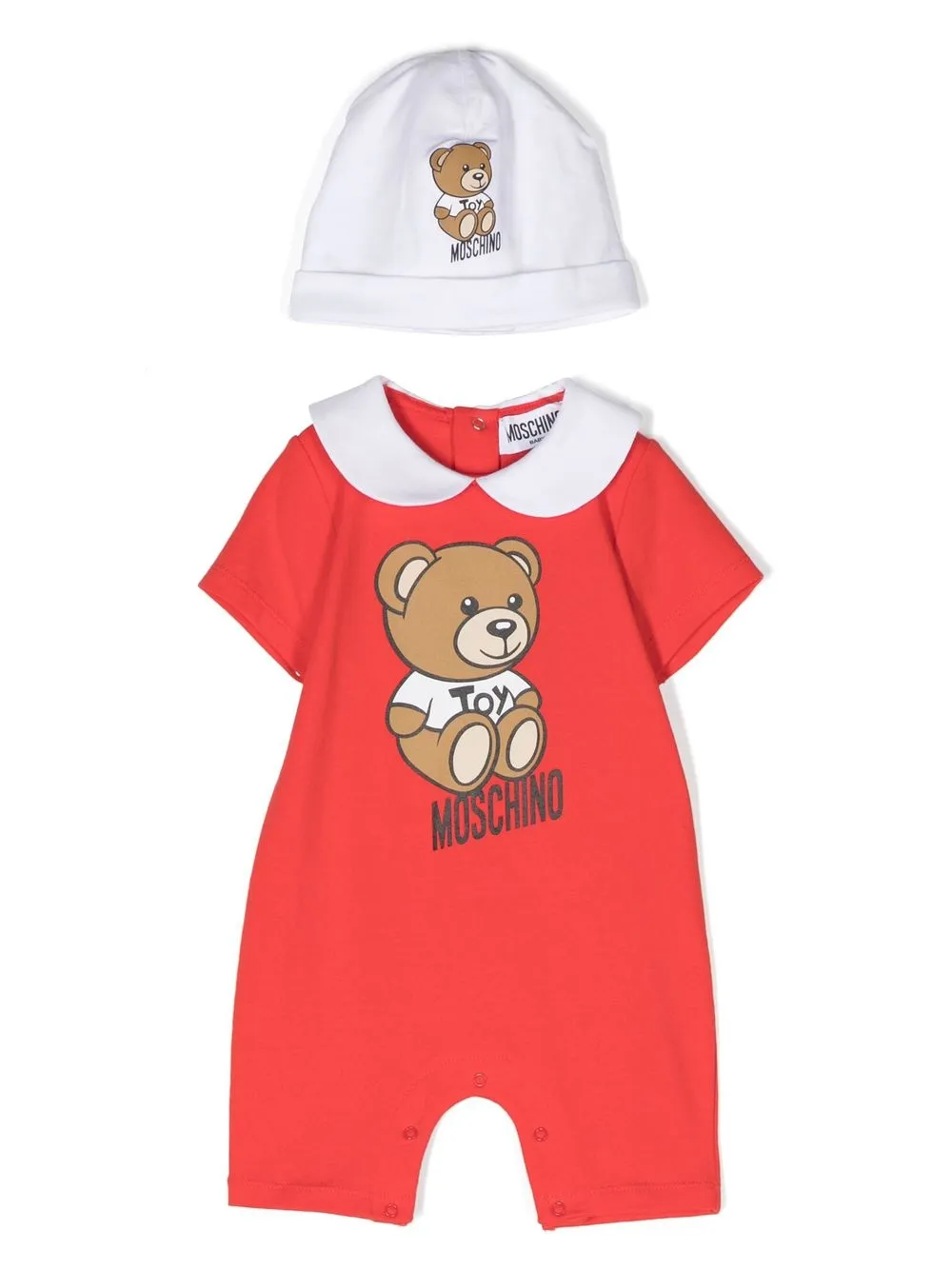 

Moschino Kids pack de dos mamelucos con motivo Teddy Bear - Rojo