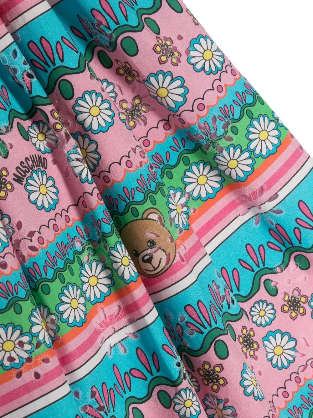  Moschino Kids Teddy Bear-print Flared Shirt - Pink 