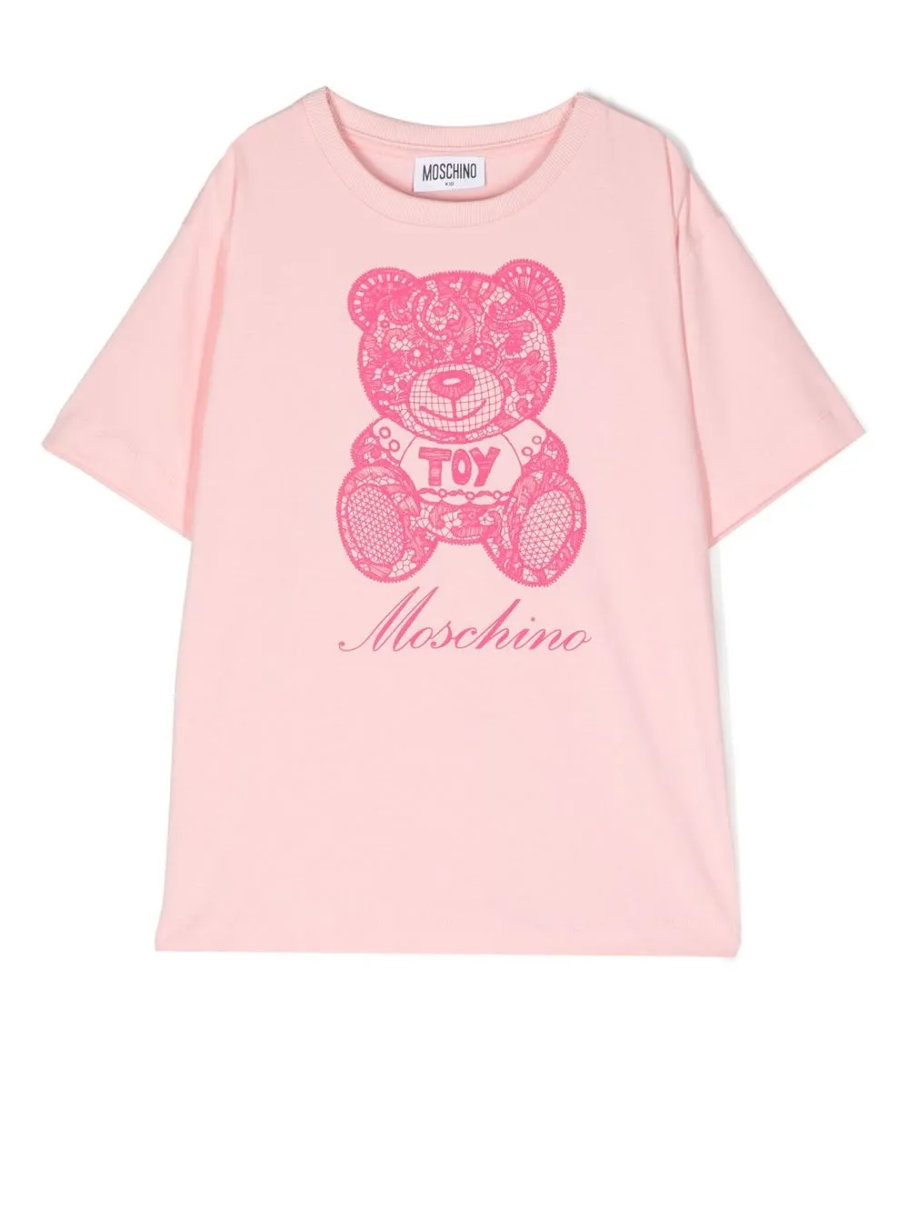 

Moschino Kids playera con motivo Teddy Bear - Rosado