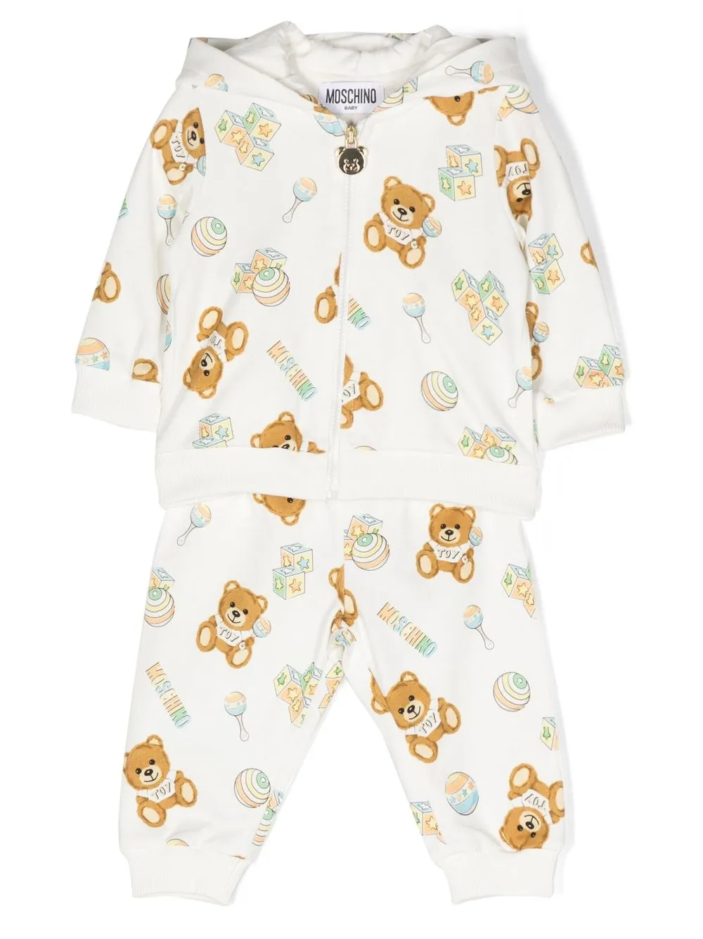 

Moschino Kids teddy-print tracksuit - White