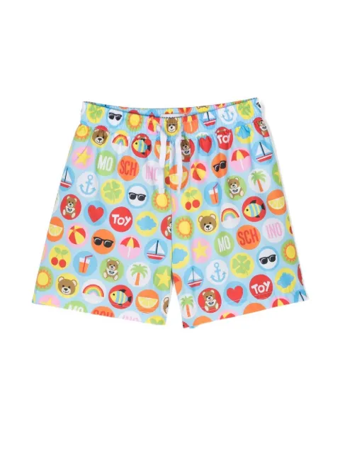 Moschino Kids - logo-print swim shorts