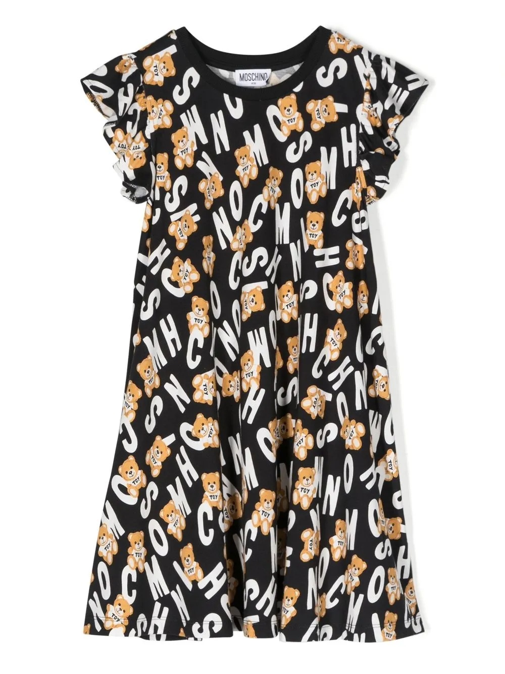 

Moschino Kids logo-print T-shirt dress - Black