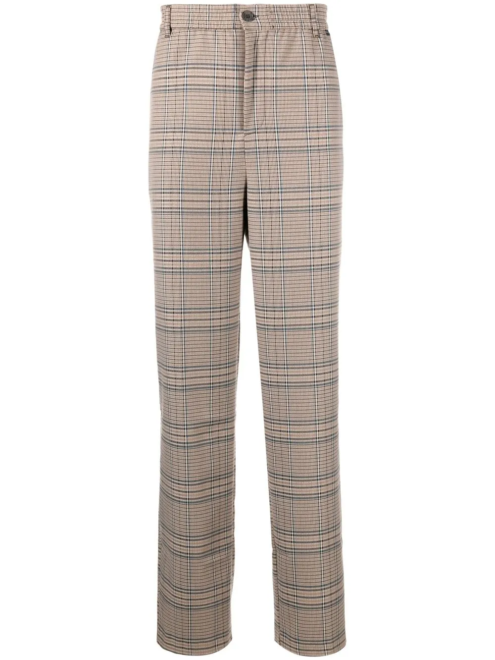 

Daily Paper plaid-print straight leg trousers - Neutrals