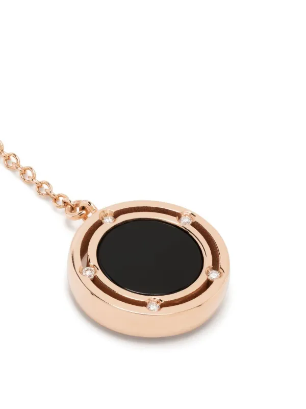 Damiani D. Side オニキス ピアス 18Kローズゴールド | ゴールド