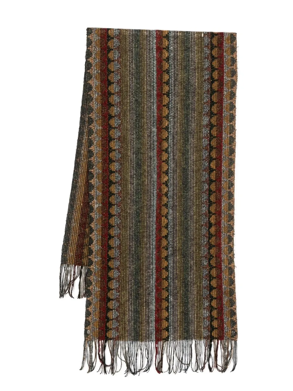 

Missoni Pre-Owned 2000s striped woven scarf - Brown