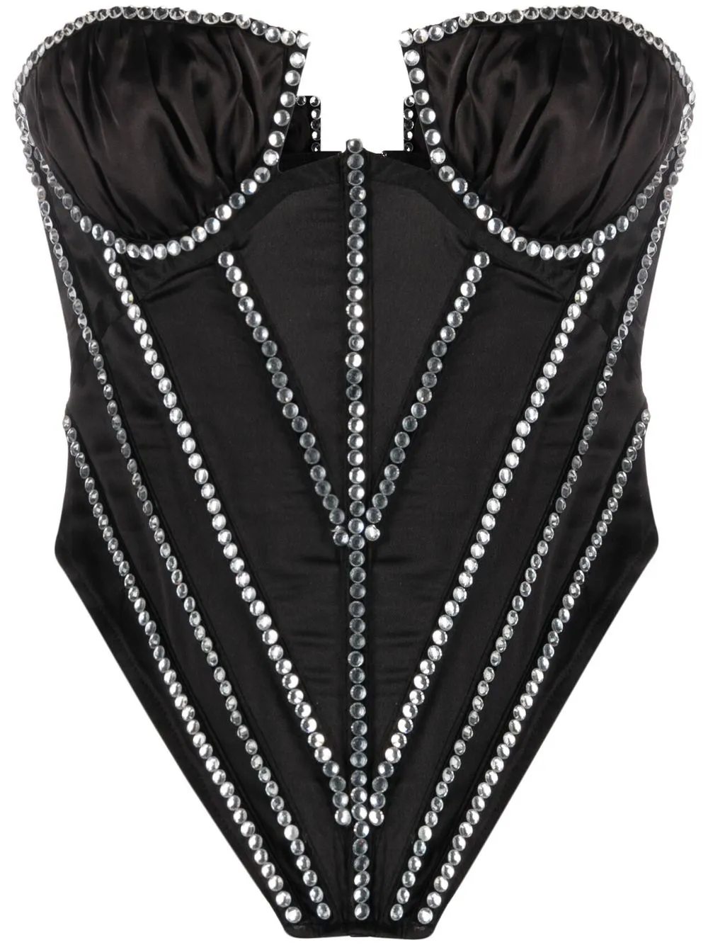 

Loulou Decadenza crystal-embellished corset top - Black