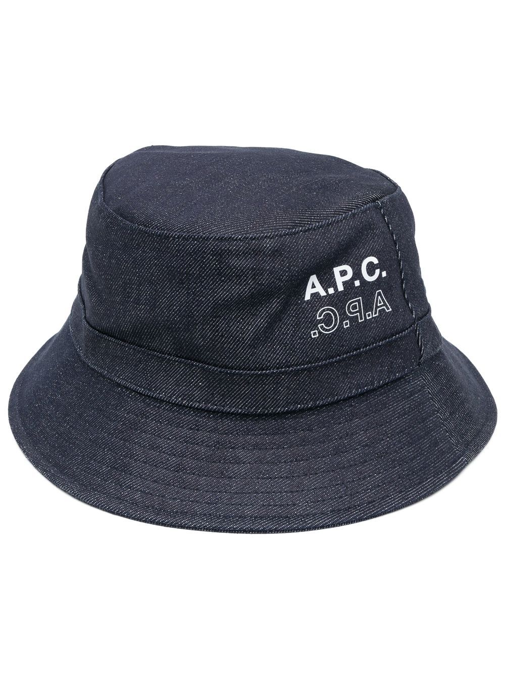 A.p.c. Logo Bucket Hat In Blue