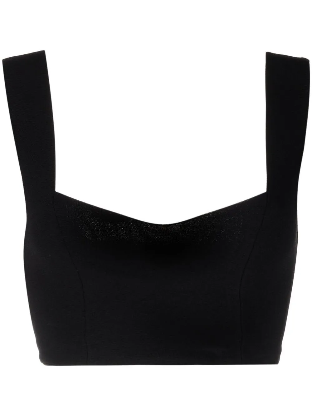 A.l.c Jordana Seamed Cropped Bra Top In Black