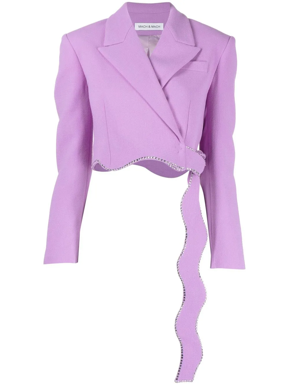 

MACH & MACH cropped tie-waist jacket - Purple