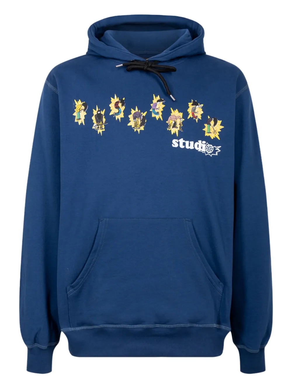 Band cotton hoodie